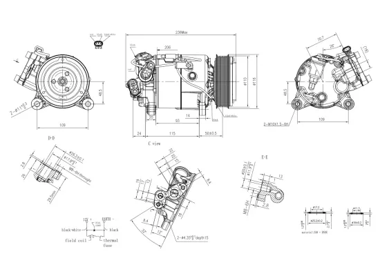 Kompressor, Klimaanlage 12 V HELLA 8FK 366 201-871 Bild Kompressor, Klimaanlage 12 V HELLA 8FK 366 201-871