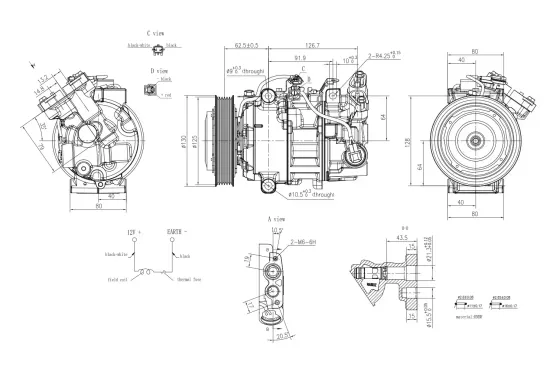 Kompressor, Klimaanlage 12 V HELLA 8FK 366 201-921 Bild Kompressor, Klimaanlage 12 V HELLA 8FK 366 201-921