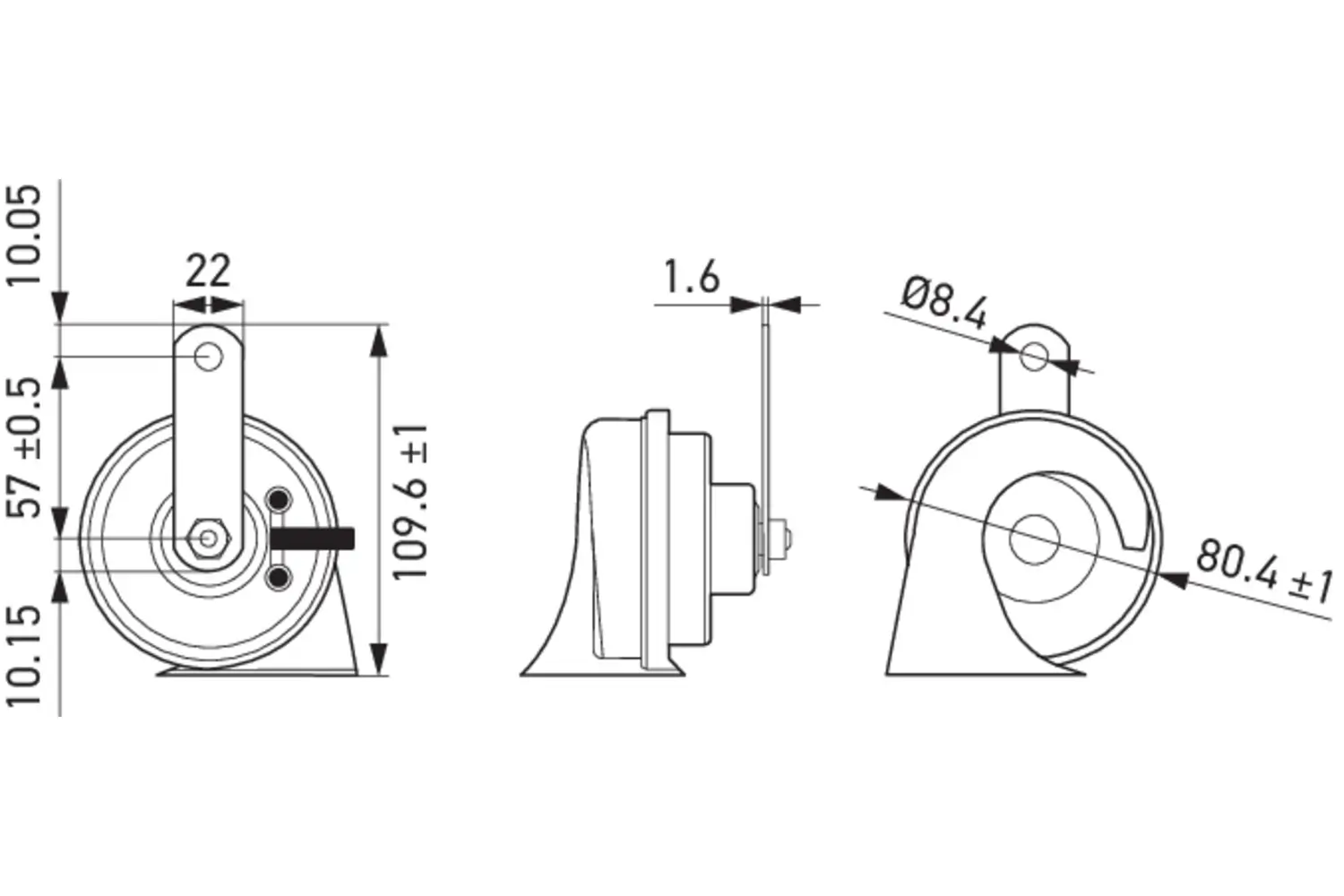 Horn 12 V HELLA 3FH 012 010-041 Bild Horn 12 V HELLA 3FH 012 010-041