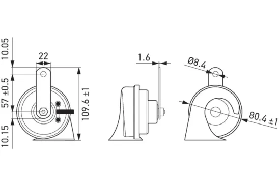 Horn 12 V HELLA 3FH 012 010-141 Bild Horn 12 V HELLA 3FH 012 010-141