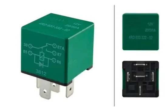 Relais, Arbeitsstrom 12 V HELLA 4RD 933 332-021 Bild Relais, Arbeitsstrom 12 V HELLA 4RD 933 332-021
