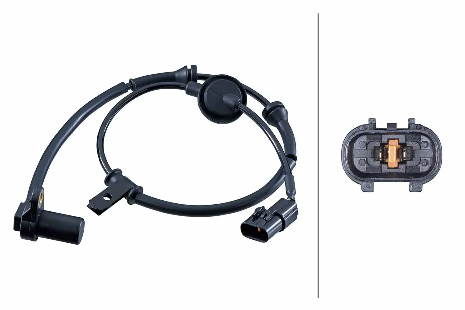 Sensor, Raddrehzahl Vorderachse links HELLA 6PU 358 252-611