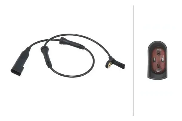 Sensor, Raddrehzahl 12 V Vorderachse HELLA 6PU 009 106-681