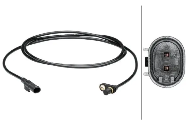 Sensor, Raddrehzahl Hinterachse HELLA 6PU 012 679-141