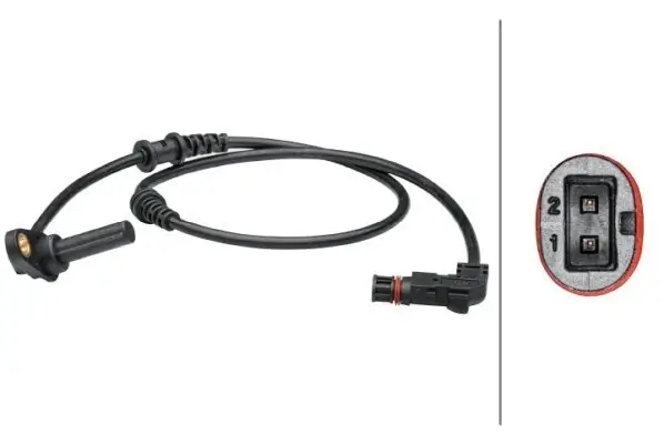 Sensor, Raddrehzahl Vorderachse rechts HELLA 6PU 012 679-501