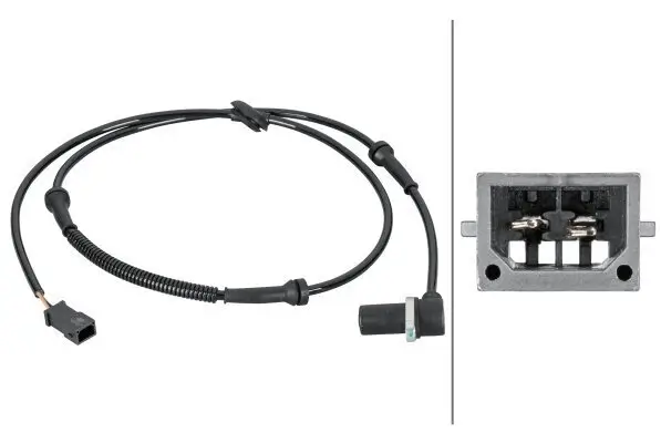 Sensor, Raddrehzahl Hinterachse links Hinterachse rechts HELLA 6PU 012 806-831