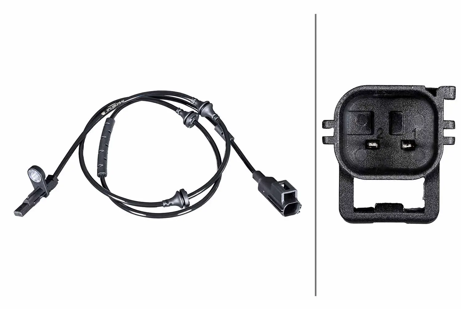 Sensor, Raddrehzahl Vorderachse HELLA 6PU 358 216-421