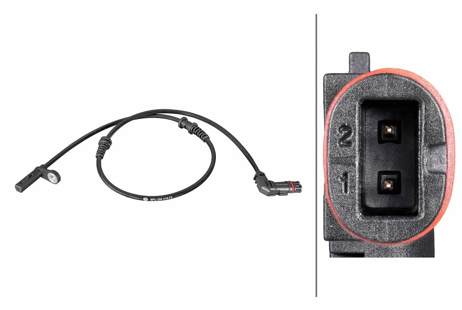 Sensor, Raddrehzahl Vorderachse HELLA 6PU 358 216-731