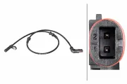 Sensor, Raddrehzahl Vorderachse HELLA 6PU 358 216-731