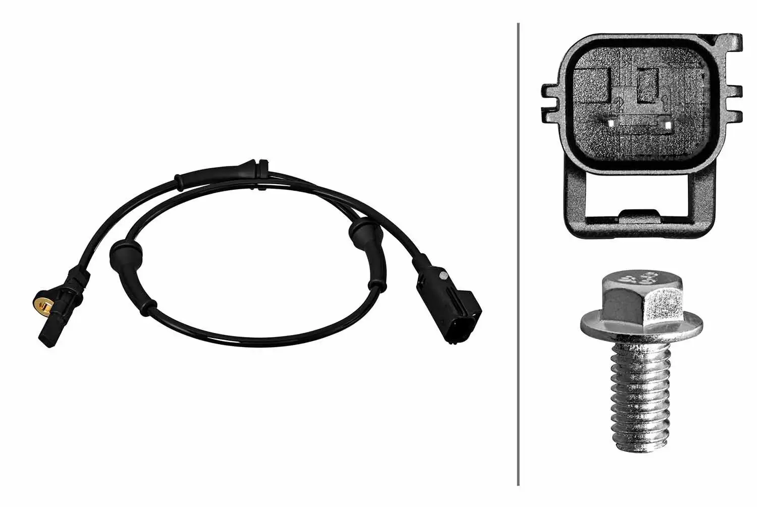 Sensor, Raddrehzahl Hinterachse HELLA 6PU 358 218-301