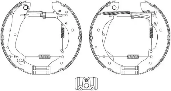 Bremsbackensatz HELLA 8DB 355 004-171 Bild Bremsbackensatz HELLA 8DB 355 004-171