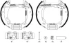 Bremsbackensatz HELLA 8DB 355 003-881 Bild Bremsbackensatz HELLA 8DB 355 003-881