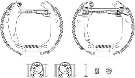 Bremsbackensatz HELLA 8DB 355 003-751 Bild Bremsbackensatz HELLA 8DB 355 003-751