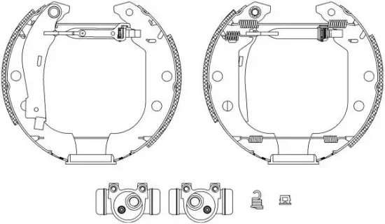 Bremsbackensatz HELLA 8DB 355 003-691 Bild Bremsbackensatz HELLA 8DB 355 003-691