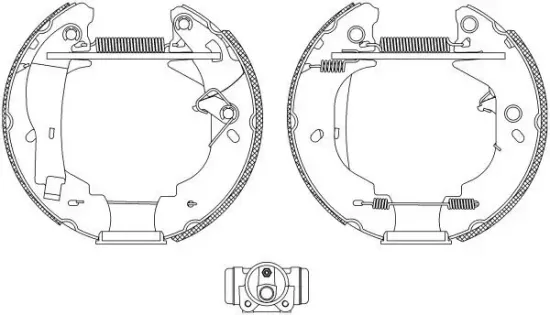 Bremsbackensatz HELLA 8DB 355 004-121 Bild Bremsbackensatz HELLA 8DB 355 004-121