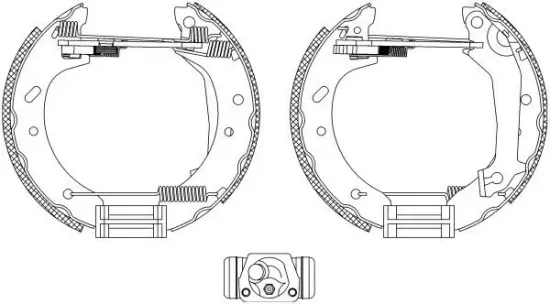 Bremsbackensatz HELLA 8DB 355 004-081 Bild Bremsbackensatz HELLA 8DB 355 004-081
