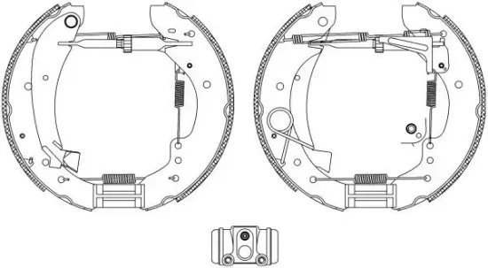 Bremsbackensatz HELLA 8DB 355 004-221 Bild Bremsbackensatz HELLA 8DB 355 004-221