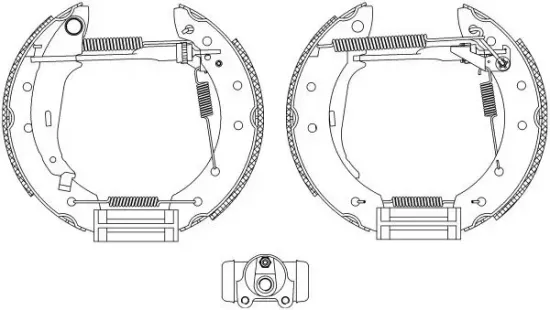 Bremsbackensatz HELLA 8DB 355 004-291 Bild Bremsbackensatz HELLA 8DB 355 004-291