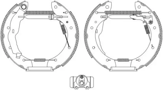 Bremsbackensatz HELLA 8DB 355 004-321 Bild Bremsbackensatz HELLA 8DB 355 004-321