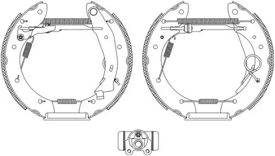 Bremsbackensatz HELLA 8DB 355 004-351 Bild Bremsbackensatz HELLA 8DB 355 004-351