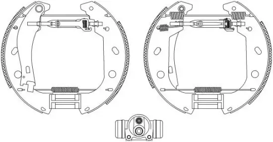 Bremsbackensatz HELLA 8DB 355 004-471 Bild Bremsbackensatz HELLA 8DB 355 004-471