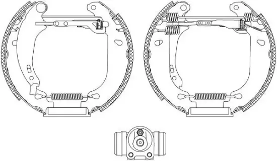 Bremsbackensatz HELLA 8DB 355 004-511 Bild Bremsbackensatz HELLA 8DB 355 004-511