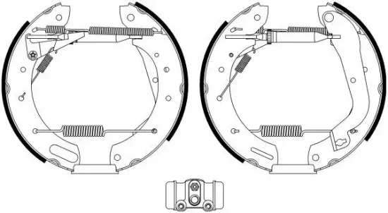 Bremsbackensatz HELLA 8DB 355 022-651 Bild Bremsbackensatz HELLA 8DB 355 022-651