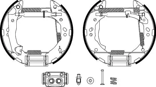 Bremsbackensatz HELLA 8DB 355 038-171