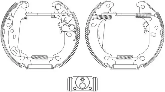 Bremsbackensatz HELLA 8DB 355 004-811 Bild Bremsbackensatz HELLA 8DB 355 004-811