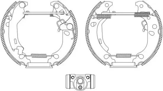 Bremsbackensatz HELLA 8DB 355 004-891 Bild Bremsbackensatz HELLA 8DB 355 004-891