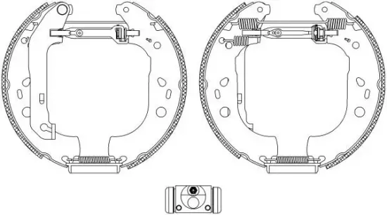 Bremsbackensatz HELLA 8DB 355 005-101 Bild Bremsbackensatz HELLA 8DB 355 005-101