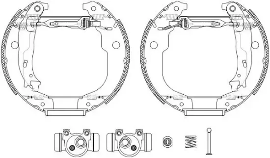 Bremsbackensatz HELLA 8DB 355 005-001 Bild Bremsbackensatz HELLA 8DB 355 005-001