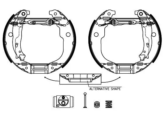 Bremsbackensatz HELLA 8DB 355 022-951