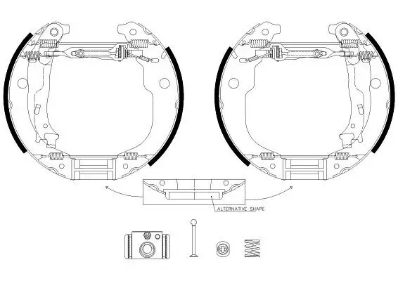 Bremsbackensatz HELLA 8DB 355 038-131