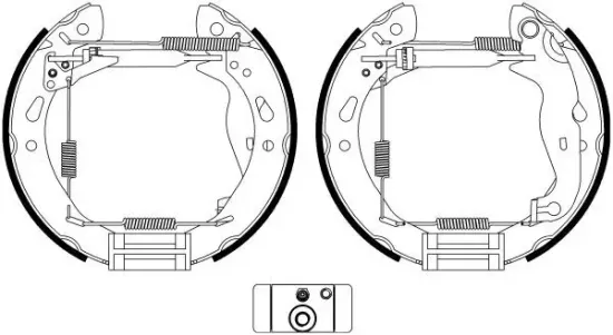 Bremsbackensatz HELLA 8DB 355 022-921 Bild Bremsbackensatz HELLA 8DB 355 022-921