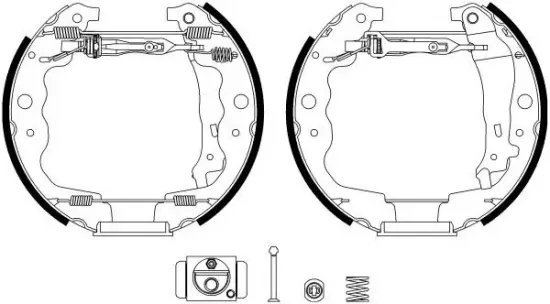 Bremsbackensatz HELLA 8DB 355 022-871 Bild Bremsbackensatz HELLA 8DB 355 022-871