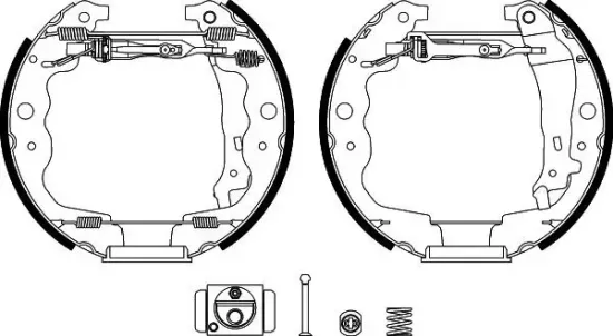 Bremsbackensatz HELLA 8DB 355 022-561 Bild Bremsbackensatz HELLA 8DB 355 022-561