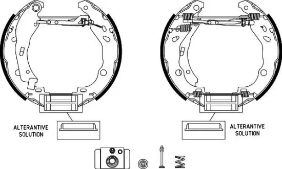 Bremsbackensatz HELLA 8DB 355 022-511 Bild Bremsbackensatz HELLA 8DB 355 022-511