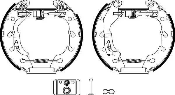 Bremsbackensatz HELLA 8DB 355 022-501