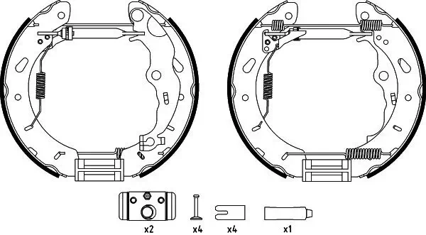 Bremsbackensatz HELLA 8DB 355 022-861