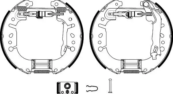 Bremsbackensatz HELLA 8DB 355 022-451