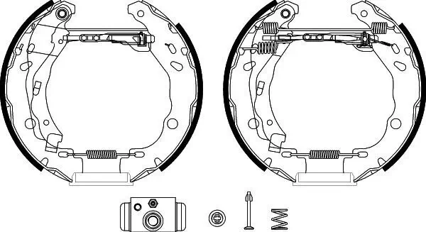 Bremsbackensatz HELLA 8DB 355 022-521