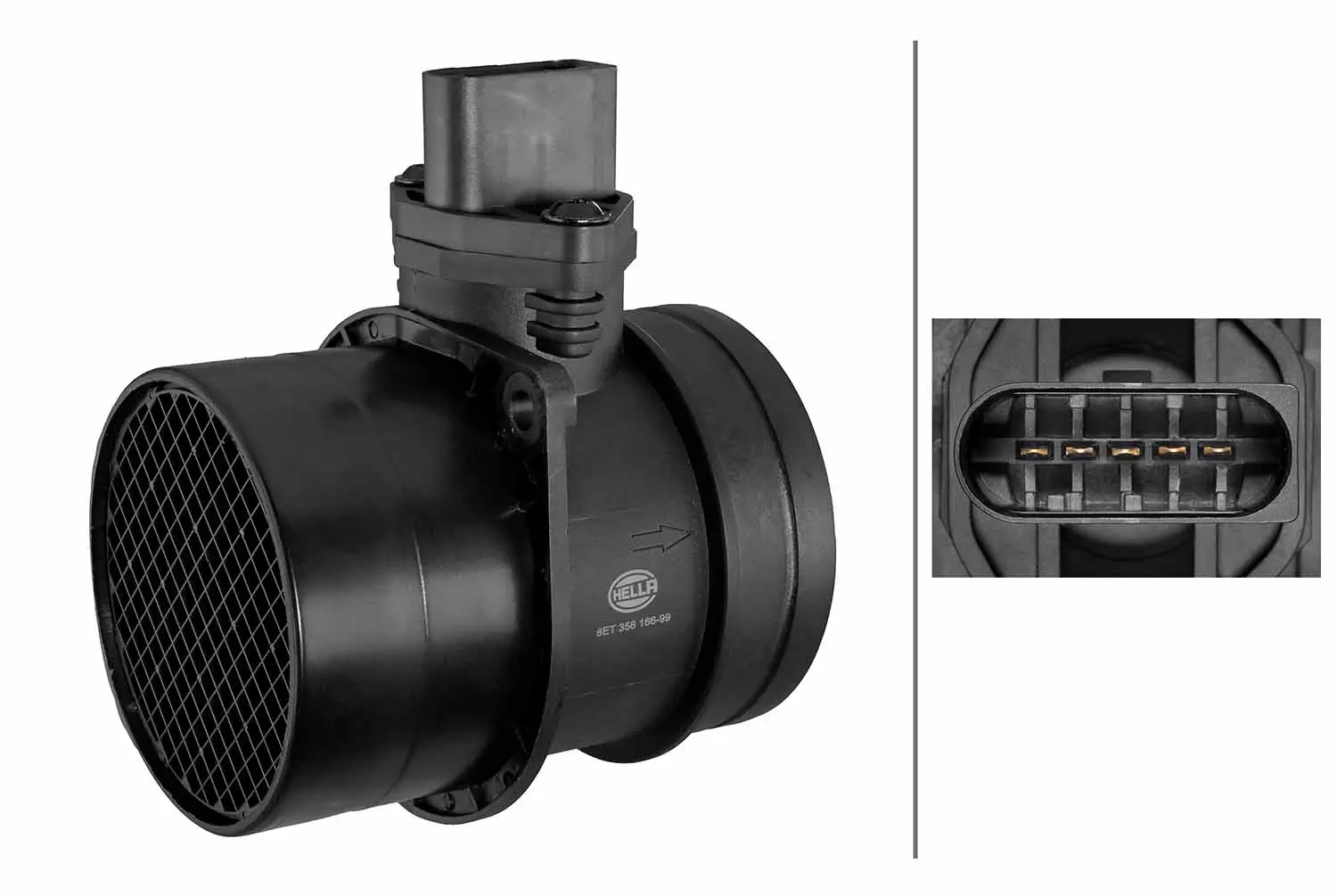 Luftmassenmesser 12 V HELLA 8ET 358 166-991