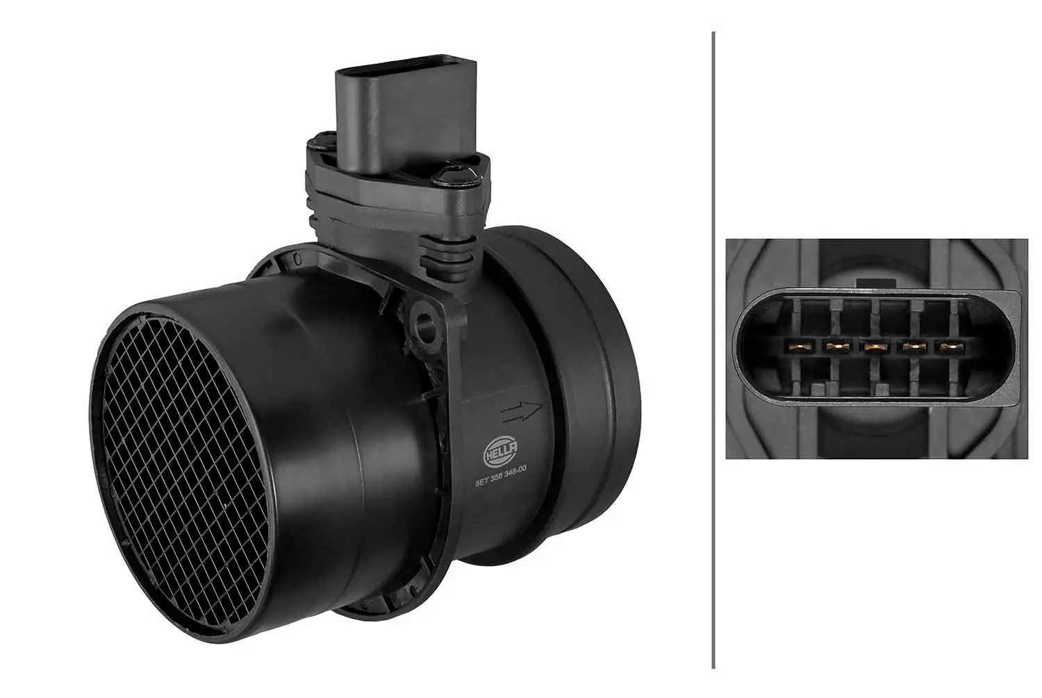 Luftmassenmesser 12 V HELLA 8ET 358 348-001