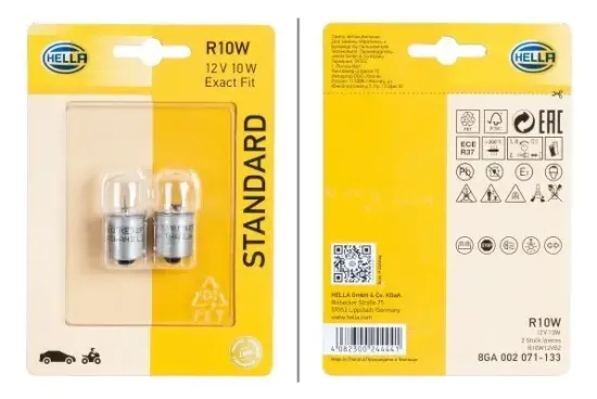 Glühlampe, Blinkleuchte 12 V 10 W R10W HELLA 8GA 002 071-133 Bild Glühlampe, Blinkleuchte 12 V 10 W R10W HELLA 8GA 002 071-133