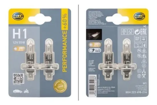 Glühlampe, Fernscheinwerfer 12 V 55 W H1 HELLA 8GH 223 498-214 Bild Glühlampe, Fernscheinwerfer 12 V 55 W H1 HELLA 8GH 223 498-214