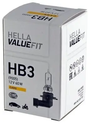 Glühlampe, Fernscheinwerfer 12 V 60 W HB3 HELLA 8GH 242 632-181 Bild Glühlampe, Fernscheinwerfer 12 V 60 W HB3 HELLA 8GH 242 632-181