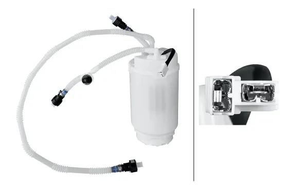 Schlingertopf, Kraftstoffpumpe links rechts HELLA 8TF 358 306-351 Bild Schlingertopf, Kraftstoffpumpe links rechts HELLA 8TF 358 306-351