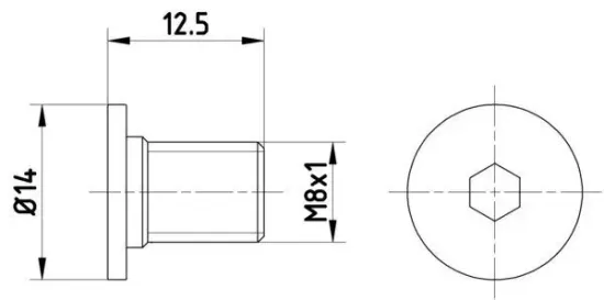 Schraube, Bremsscheibe HELLA 8DZ 355 209-021 Bild Schraube, Bremsscheibe HELLA 8DZ 355 209-021