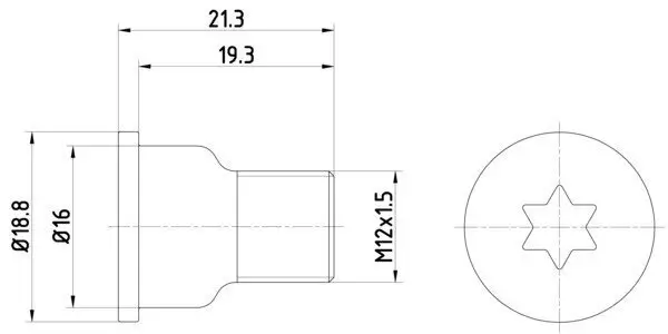 Schraube, Bremsscheibe HELLA 8DZ 355 209-051